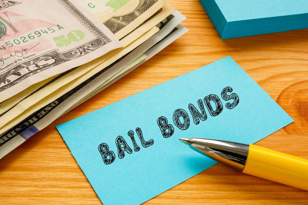 Financial,concept,meaning,bail,bonds,with,phrase,on,the,page.